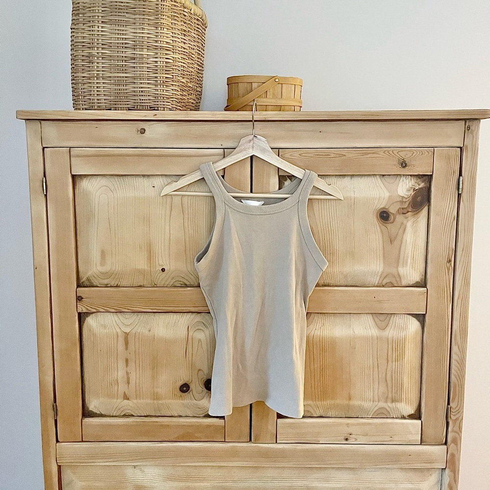 H&M Ribbed High Neck Tanks (2)